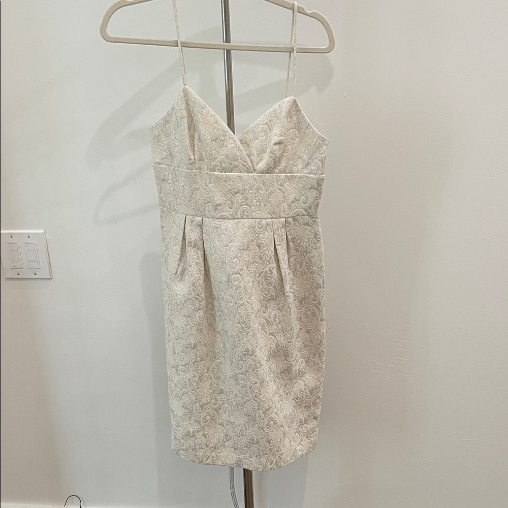 BCBGMaxAzria Strapless Cream Dress